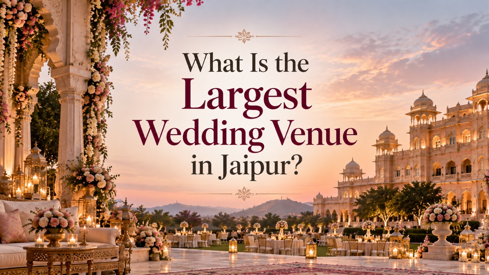What Is the Largest Wedding Venue in Jaipur? Capacity Guide 2026